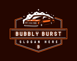 Car Bubble Sanitation logo design