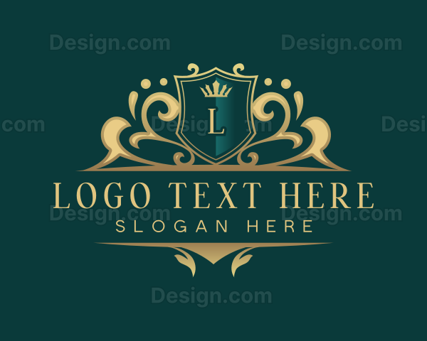 Elegant Shield Crown Logo