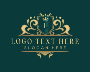 Elegant Shield Crown Logo