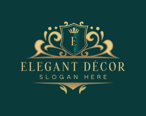 Elegant Shield Crown logo design