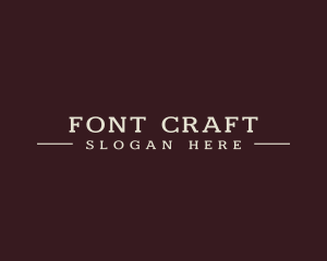 Firm Serif Font Text logo design