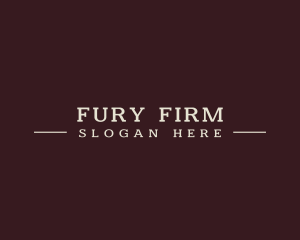 Firm Serif Font Text logo design