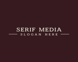 Firm Serif Font Text logo