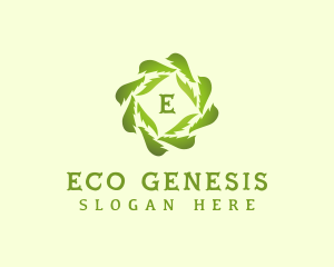 Eco Leaf Botanical logo design