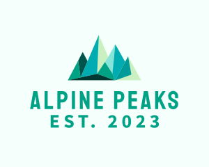 Abstract Mountain Peak logo design