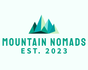 Abstract Mountain Peak logo design