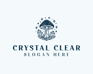 Crystal Mushroom Fungus logo design