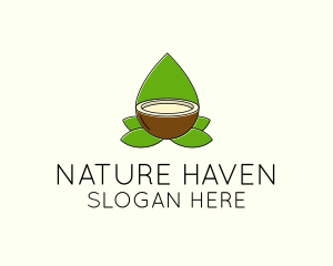 Natural Coconut Oil logo design