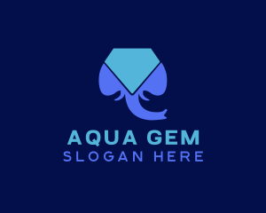 Wild Elephant Gem logo design