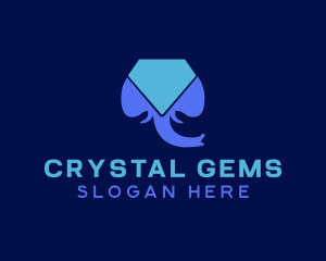 Wild Elephant Gem logo design