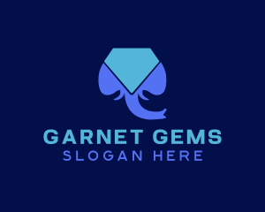 Wild Elephant Gem logo design