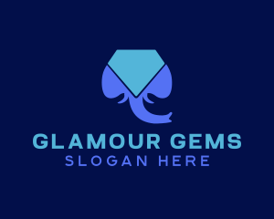 Wild Elephant Gem logo design