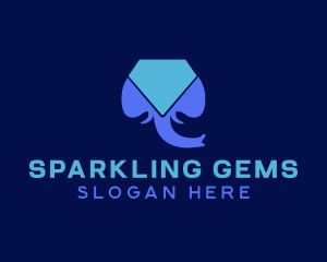 Wild Elephant Gem logo design