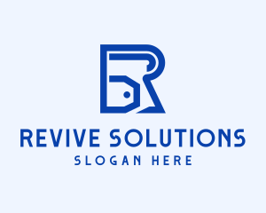 Abstract Company Letter R logo design