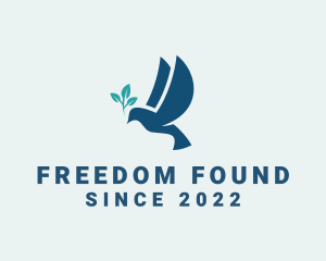 Peace Dove Freedom logo design