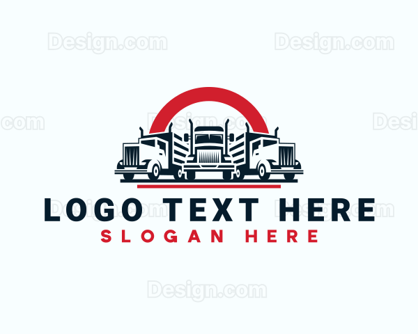 Truck Trailer Logistics Logo