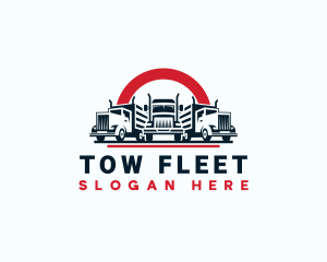 Truck Trailer Logistics logo design