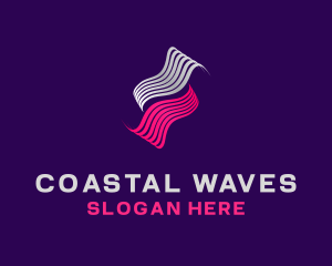 Abstract Sound Waves logo design