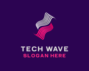 Abstract Sound Waves logo design