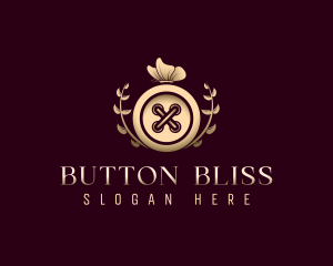 Butterfly Button Tailoring logo design