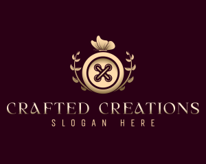 Butterfly Button Tailoring logo design