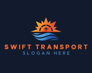 Airplane Transportation Trip logo design