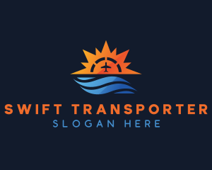 Airplane Transportation Trip logo design