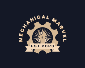 Mechanical Wrench Gear logo design