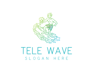 Surfer Beach Beer logo design