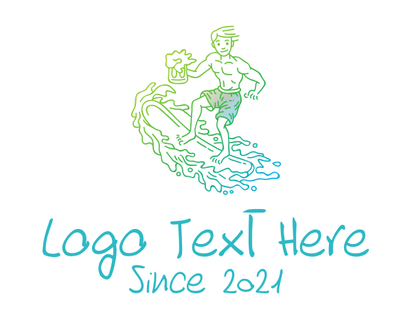 Surfing Instructor logo example 1