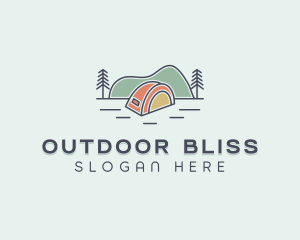 Tent Outdoor Scene logo design