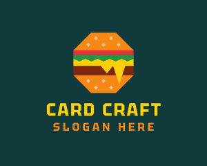 Octagon Cheesy Burger logo design