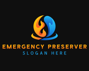 Fire Water Element logo design