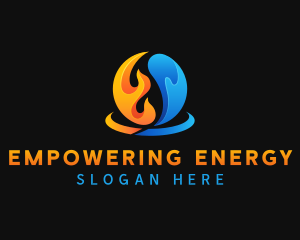 Fire Water Element logo design