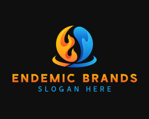 Fire Water Element logo design