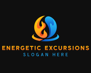 Fire Water Element logo design