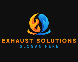 Fire Water Element logo design