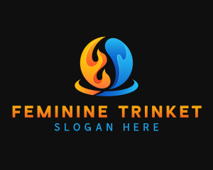 Fire Water Element logo design