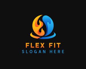 Fire Water Element logo design