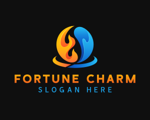 Fire Water Element logo design