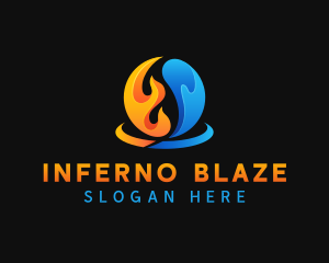 Fire Water Element logo design