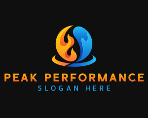 Fire Water Element logo design