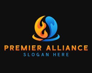 Fire Water Element logo design