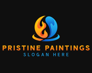 Fire Water Element logo design