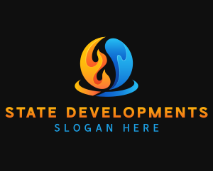 Fire Water Element logo design