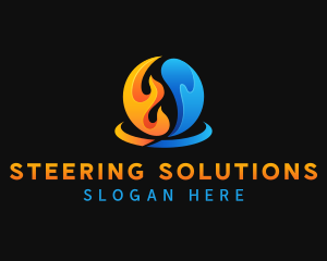 Fire Water Element logo design