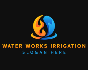 Fire Water Element logo design