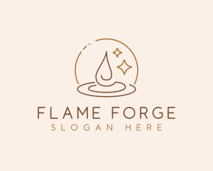 Candle Flame Sparkle logo design