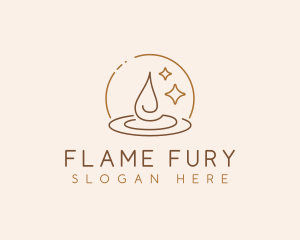 Candle Flame Sparkle logo design