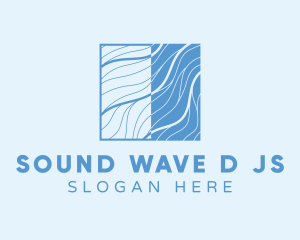 Square Water Wave Brand logo design